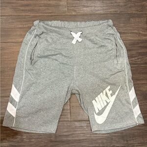 Nike Sportswear Club Fleece Shorts - Grey Heather / White - 3X Big & Tall